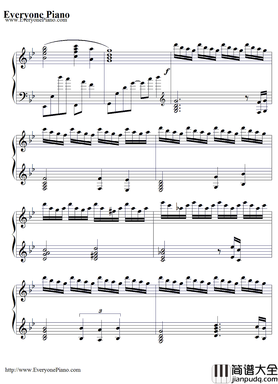 Hinata_VS_Neji钢琴谱_火影忍者原声