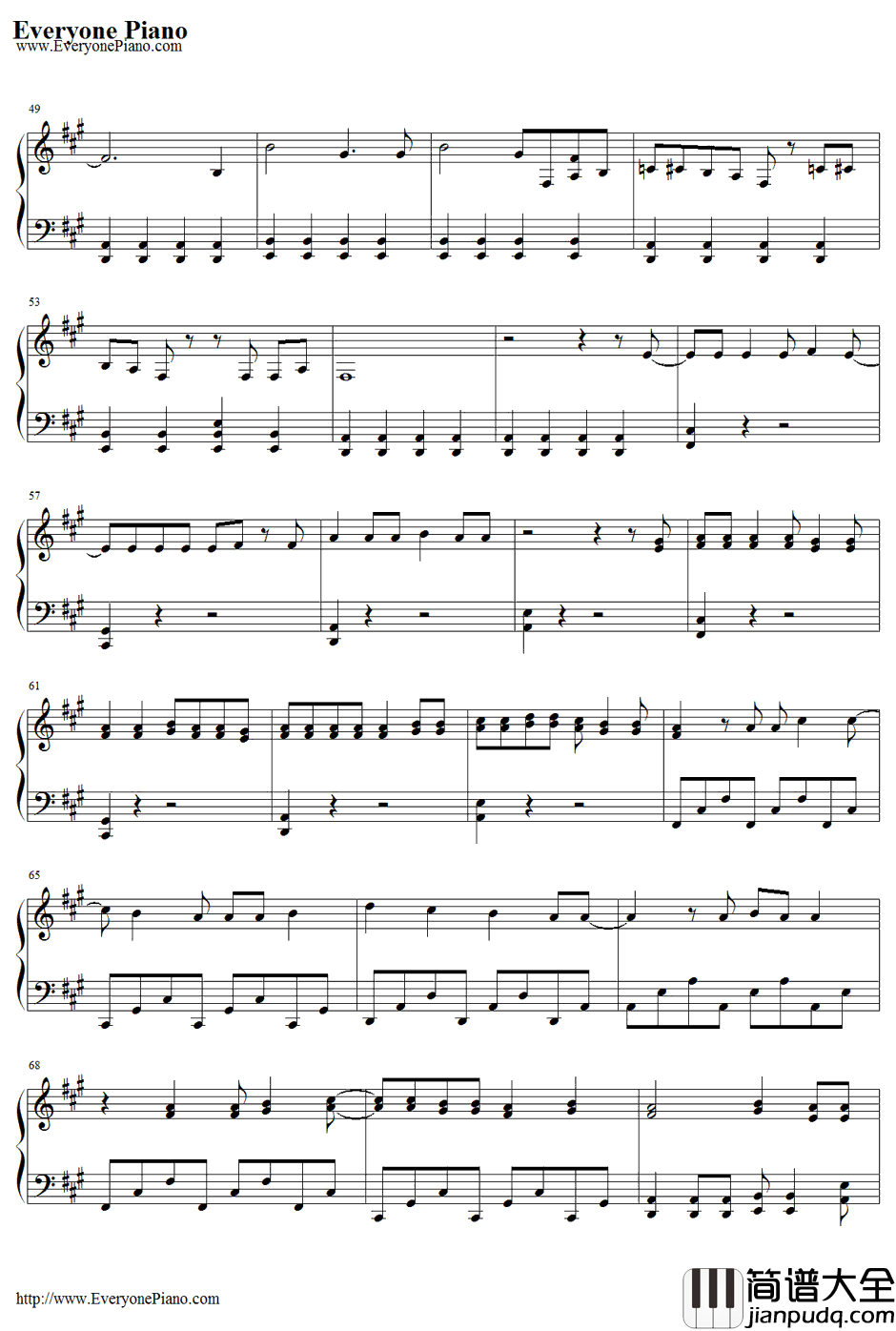 瞬間センチメンタル钢琴谱_SCANDAL_伤感瞬间_钢之炼金术师FULLMETALALCHEMISTED4