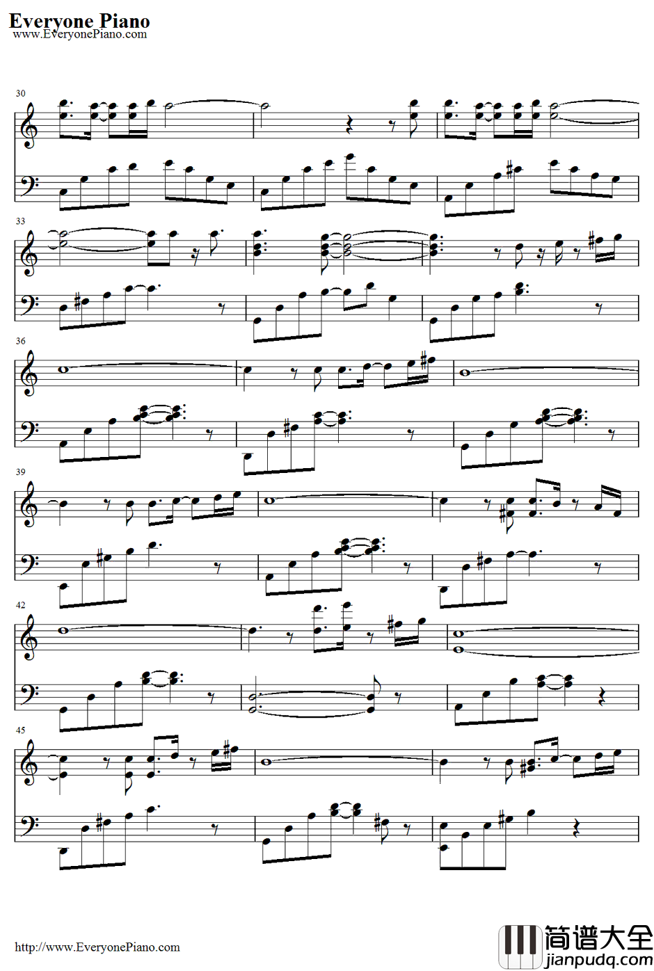 And_I_Love_You_So钢琴谱_DonMcLean_DonMcLean_流星花园插曲