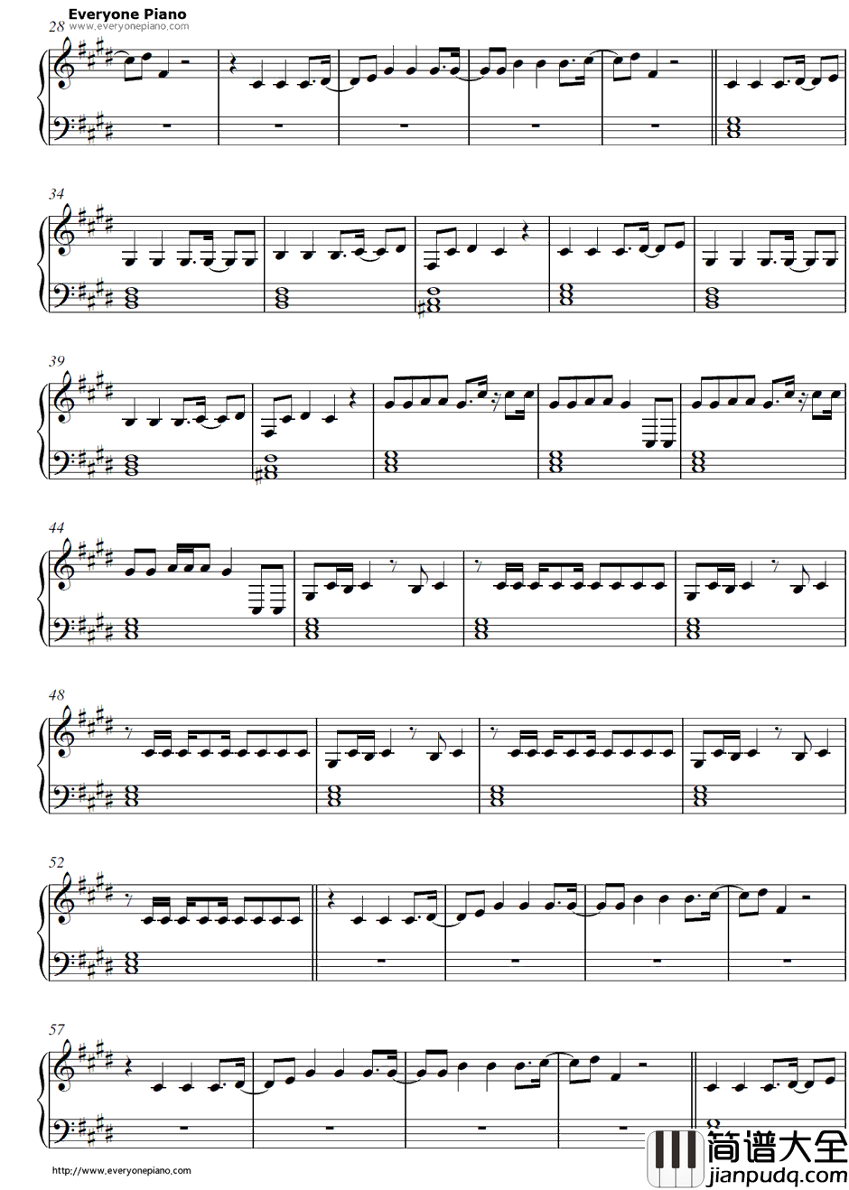 Dare(La_La_La)钢琴谱_Shakira