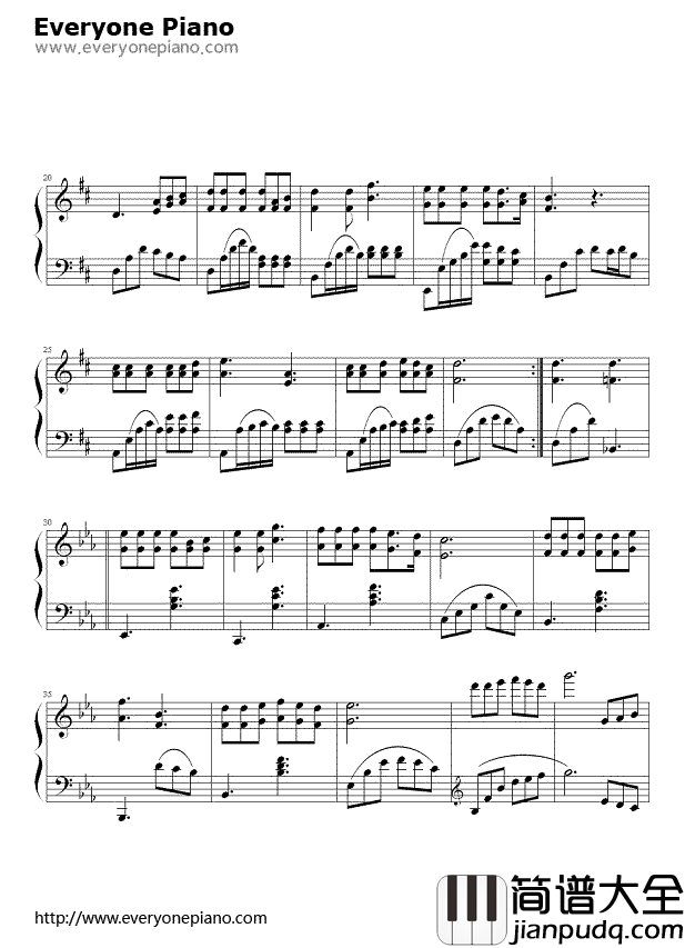 同桌的你钢琴谱__老狼