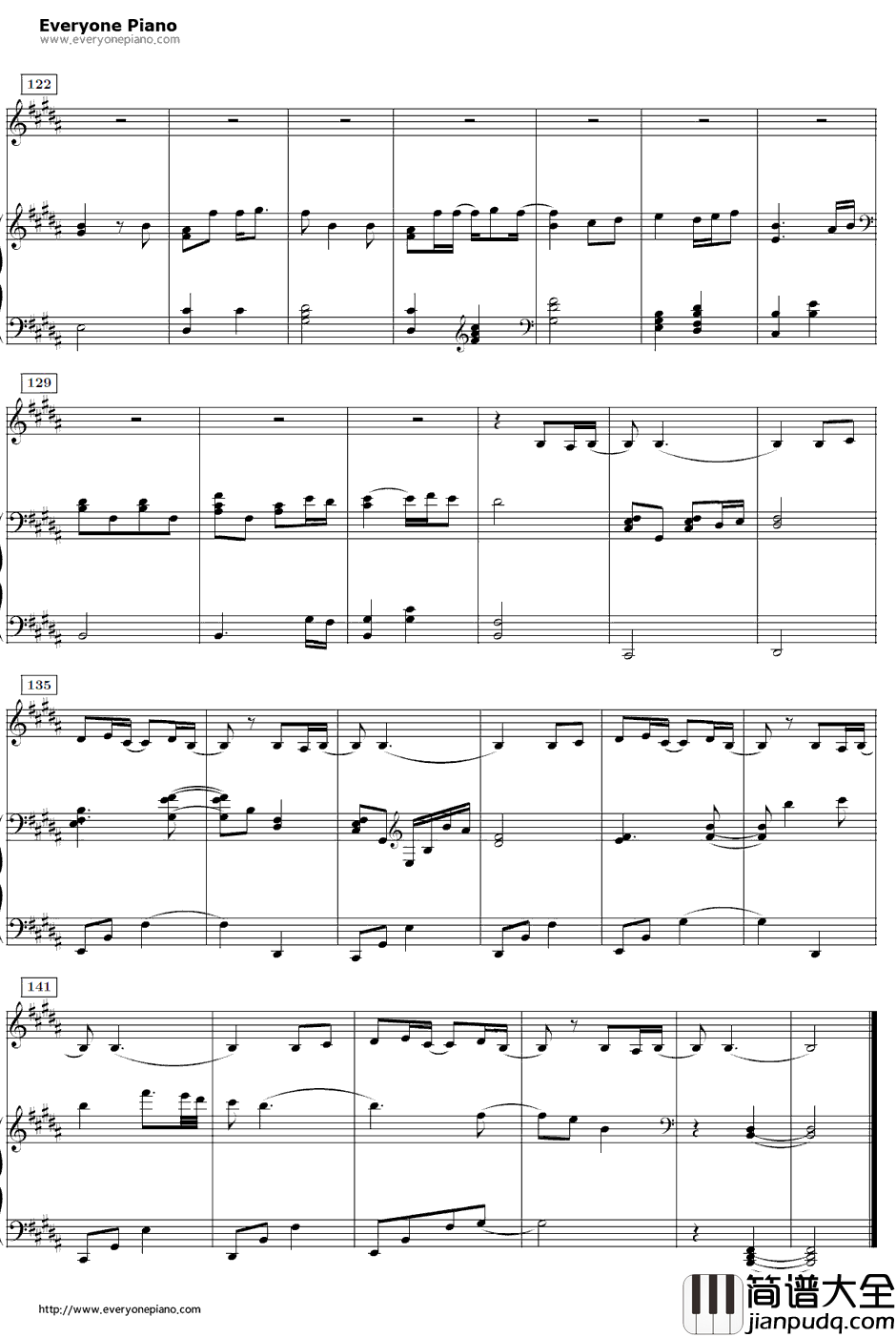 时の歌钢琴谱_手嶌葵_地海战记主题曲