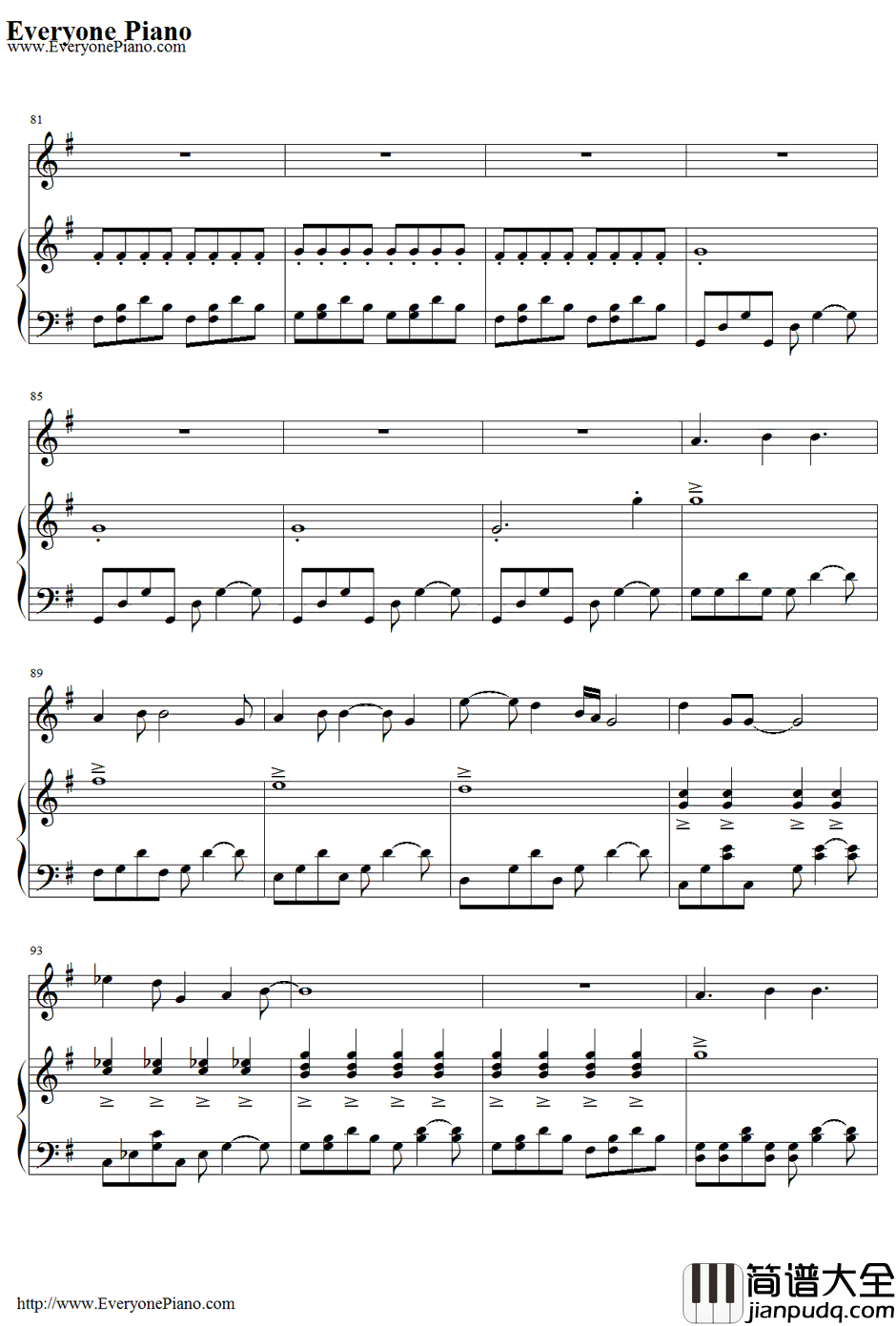 Wake_Me_Up_When_September_Ends钢琴谱_GreenDay（绿日乐队）