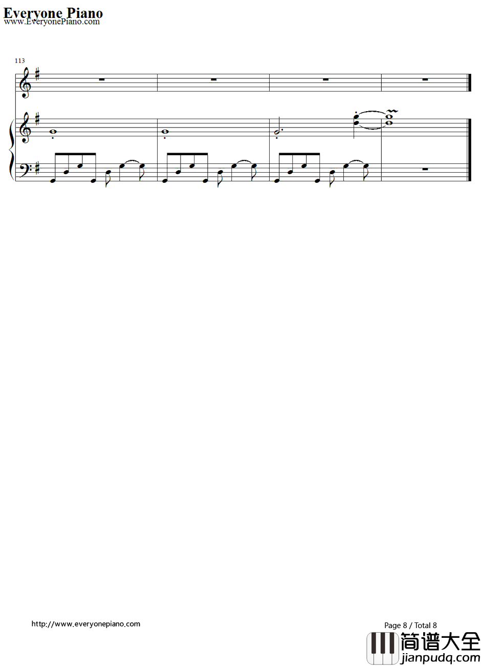 Wake_Me_Up_When_September_Ends钢琴谱_GreenDay（绿日乐队）