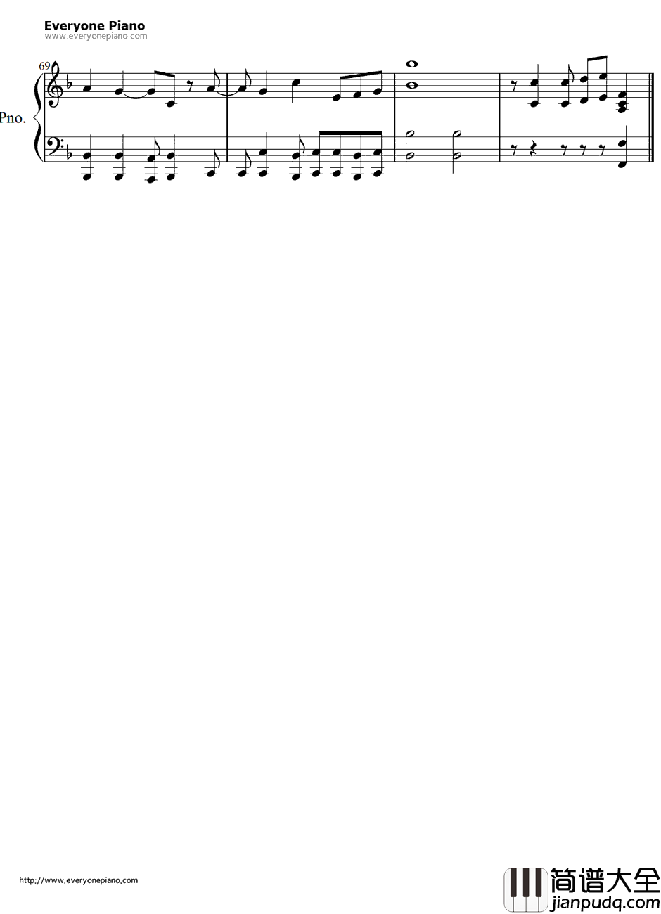 ハヤテのごとく!钢琴谱_KOTOKO_旋风管家!OP1