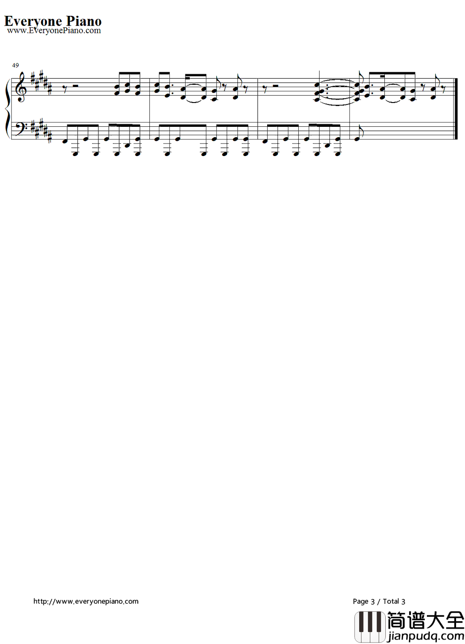 奈落之花钢琴谱_岛宫荣子_奈落の花_寒蝉鸣泣之时解OP