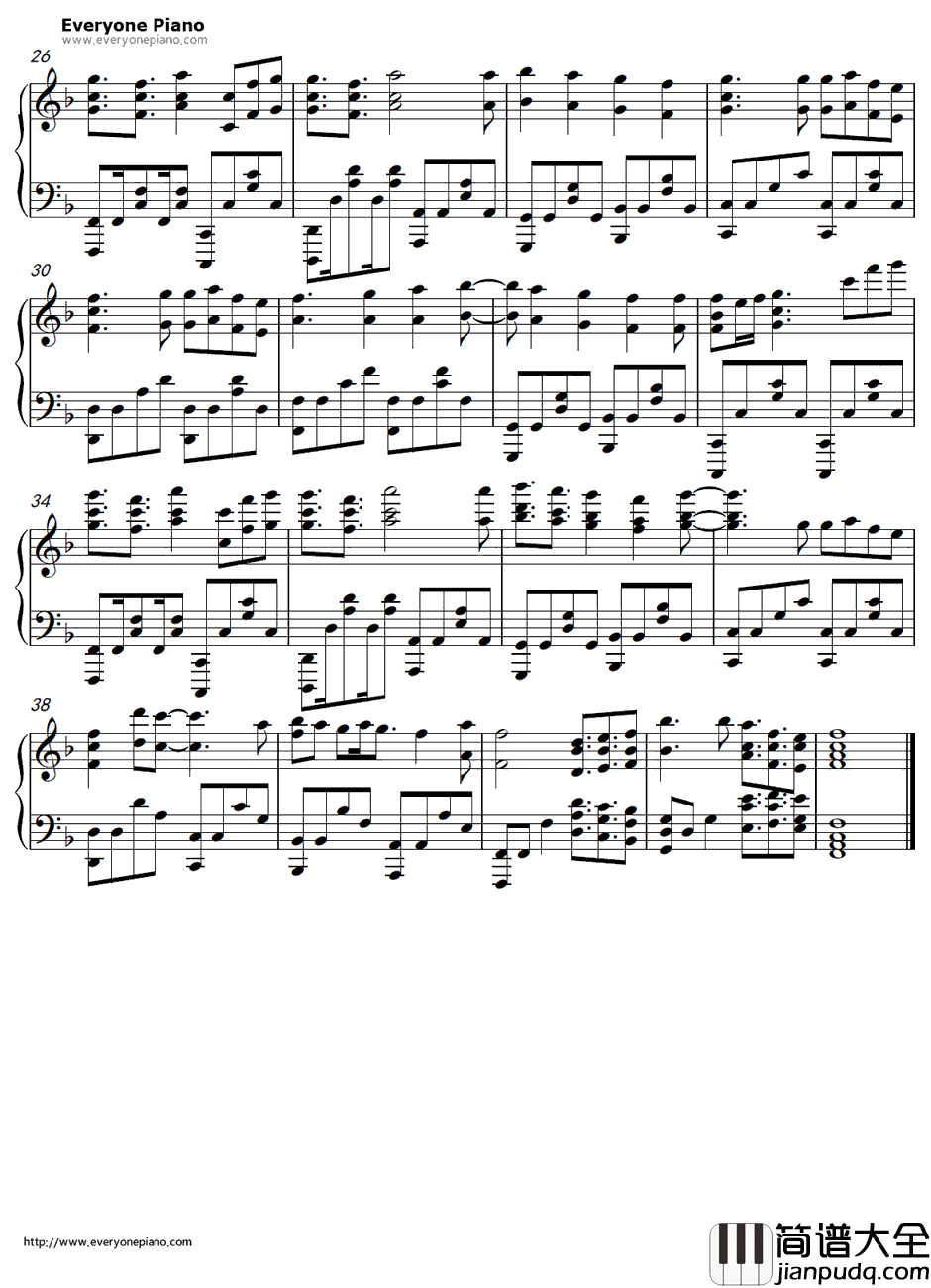 いちばん星钢琴谱_黑羽宁子（种田梨沙）、橘佳奈（洲崎绫）、和美•施里恩曹尔（M・A・O）、鹰鸟小鸟（田所梓）_极黑的布伦希尔德ED