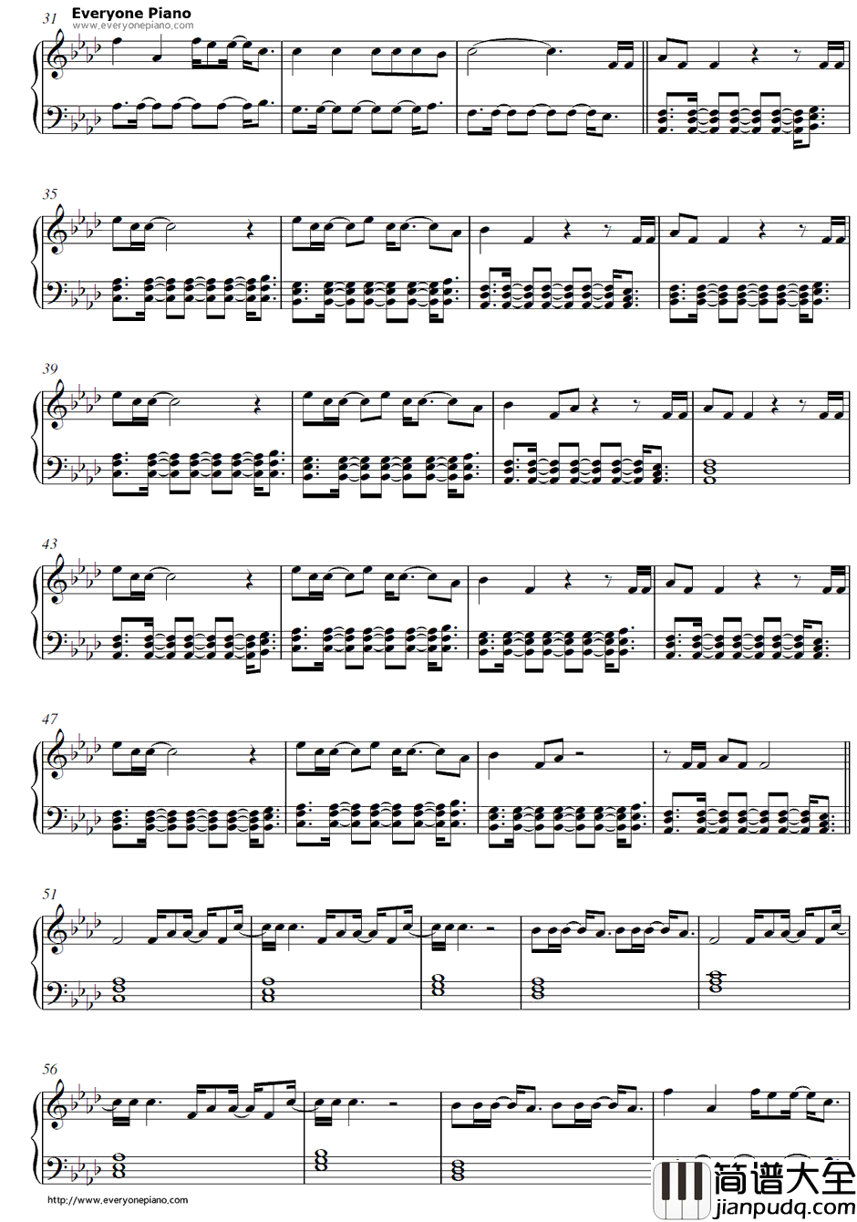 When_the_Beat_Drops_Out钢琴谱_MarlonRoudette