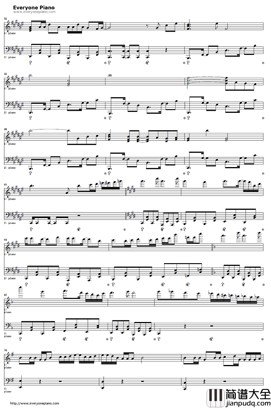 腐れ外道とチョコレゐト钢琴谱_初音ミク