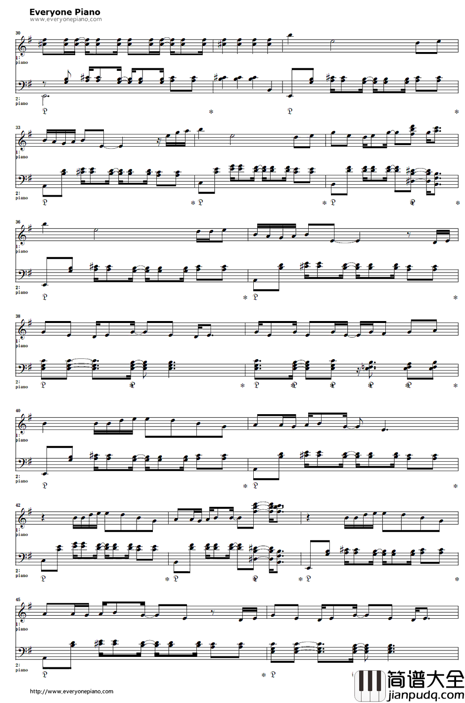 ボーナスステージ钢琴谱_镜音リンレン_オワタP