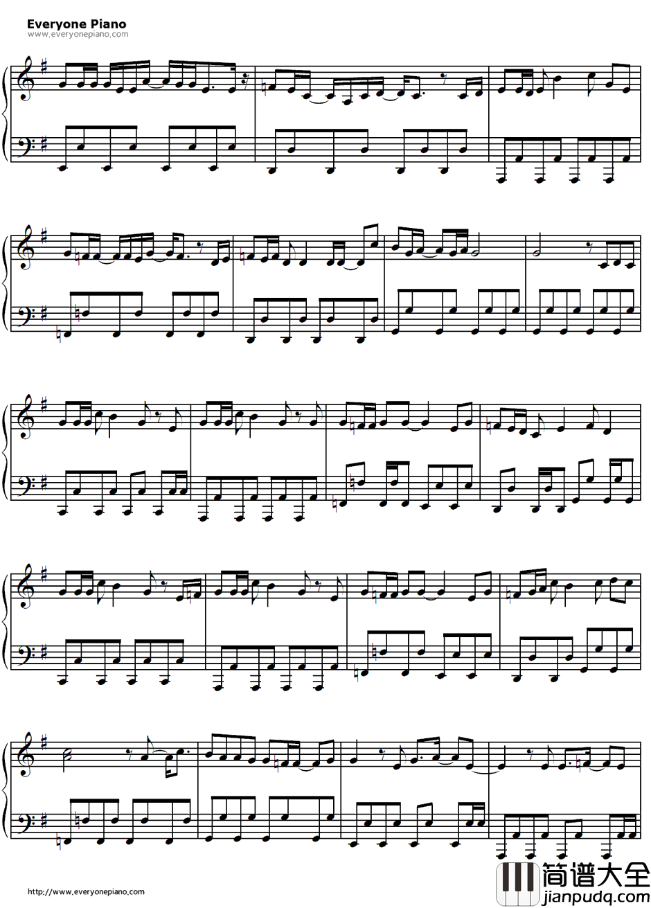 おはよう钢琴谱_Keno_早安_全职猎人OP1