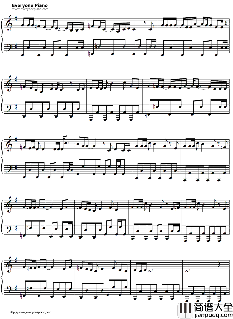 おはよう钢琴谱_Keno_早安_全职猎人OP1