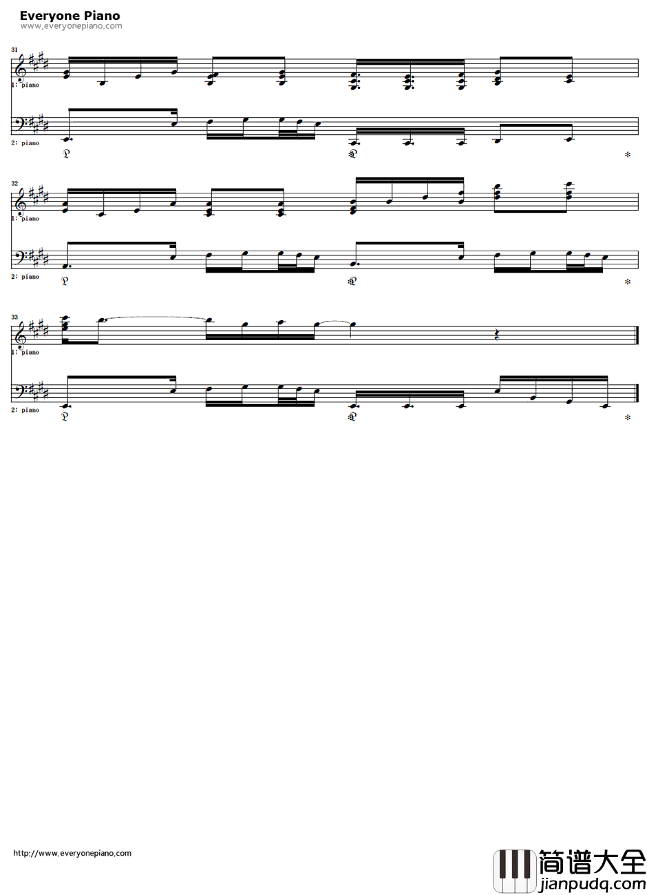 エレクトリック・ラブ钢琴谱_八王子P_初音ミク