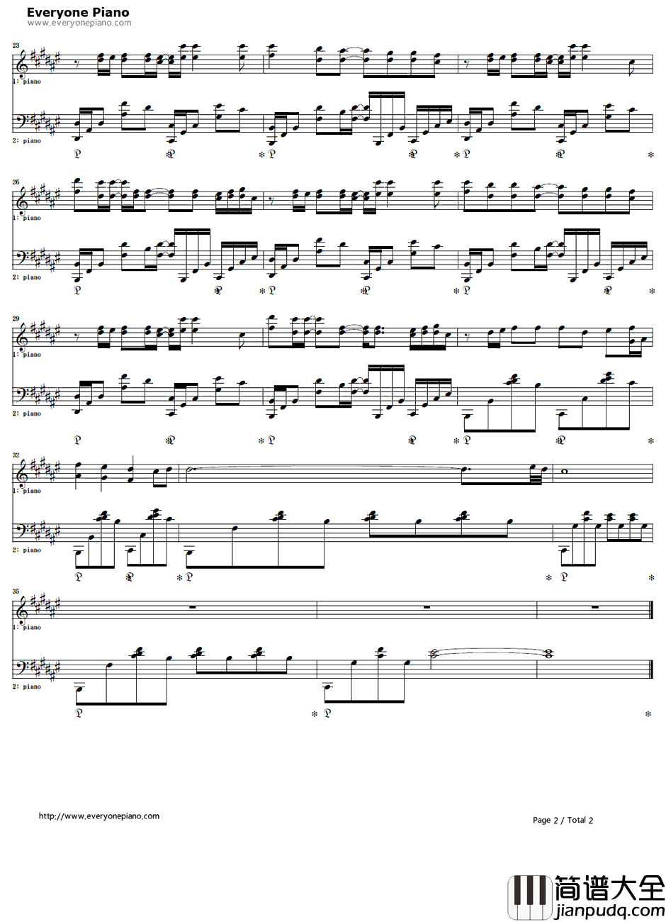 大事なものは目盖の裏钢琴谱_KOKIA吉田亚纪子