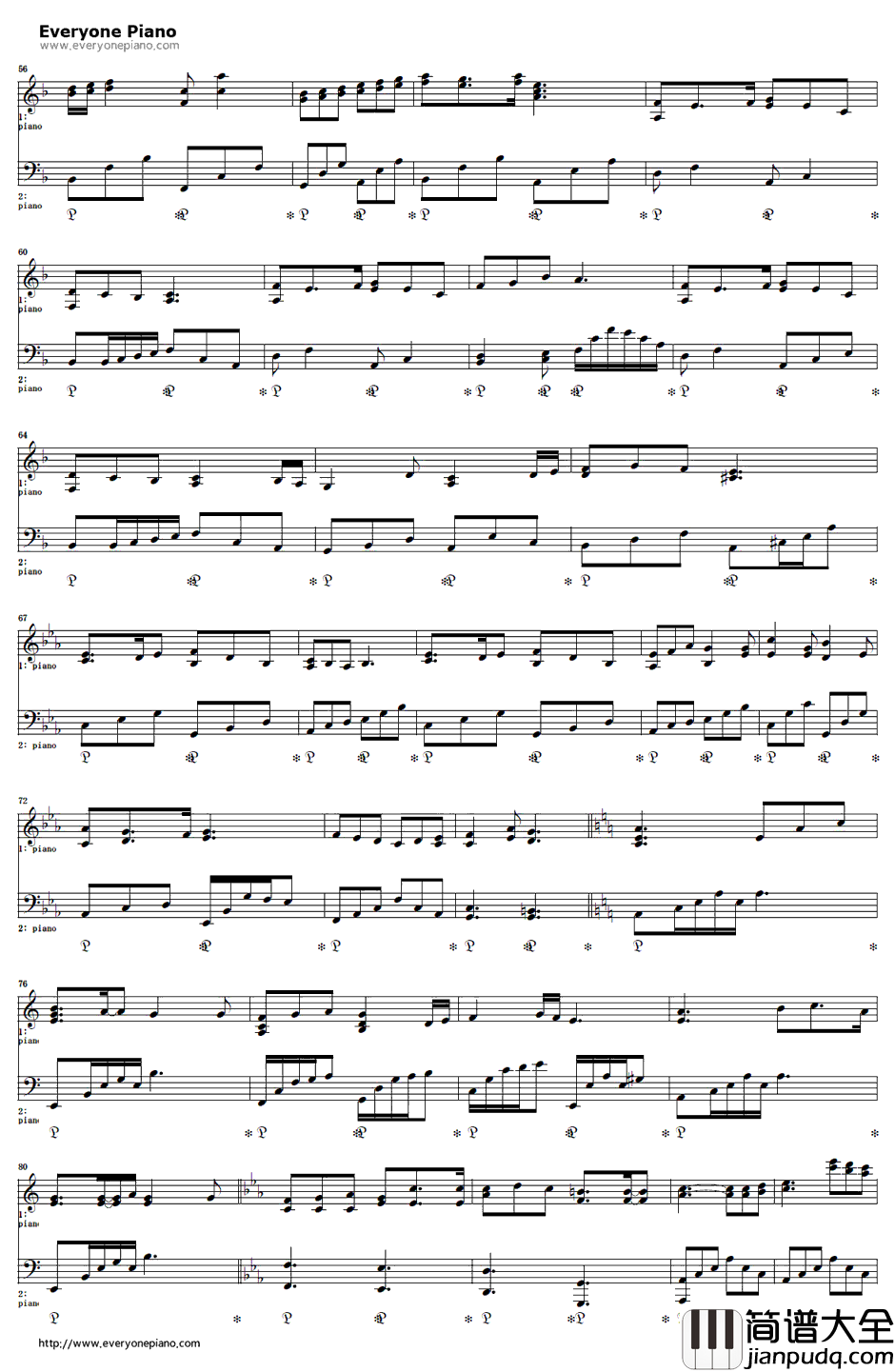 伤迹钢琴谱_Kalafina_空之境界:第三章痛觉残留ED