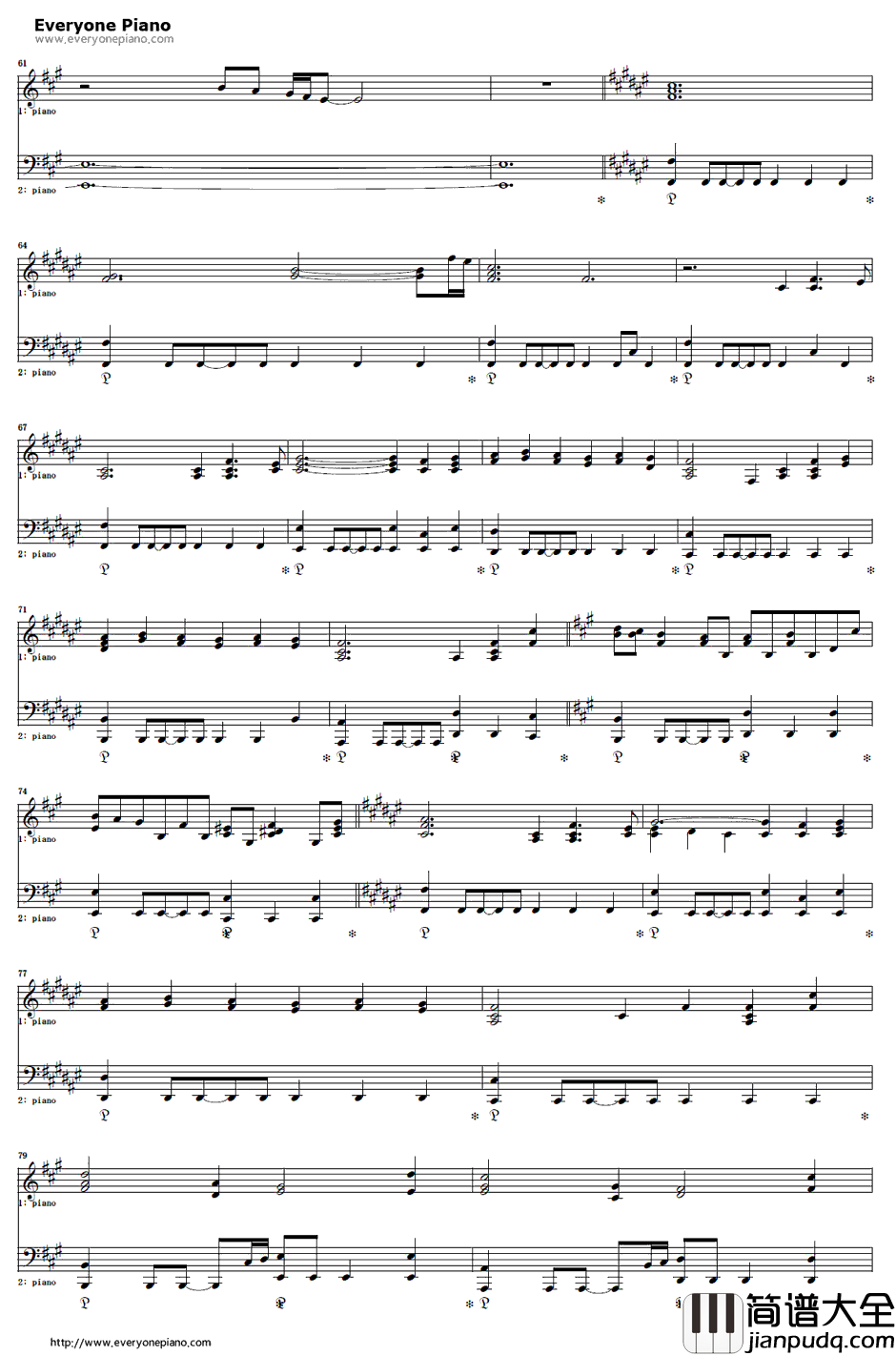 梦の大地钢琴谱_Kalafina