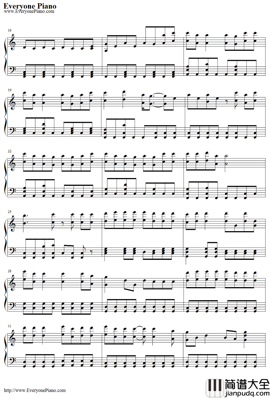 Dust钢琴谱_EliYoungBand