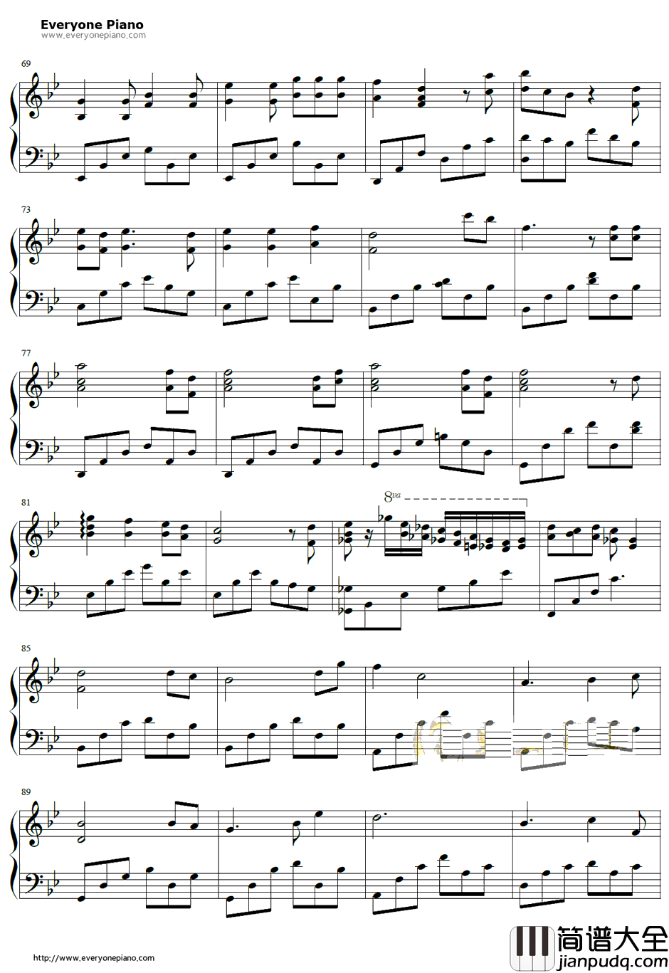 后会无期钢琴谱_G.E.M.邓紫棋_后会无期主题曲