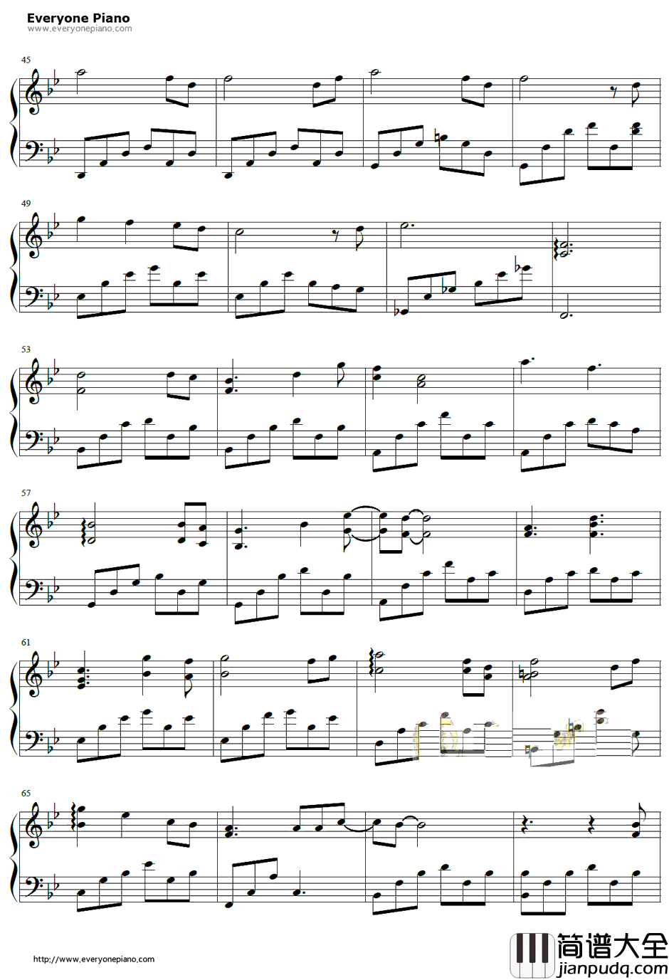 后会无期钢琴谱_G.E.M.邓紫棋_后会无期主题曲