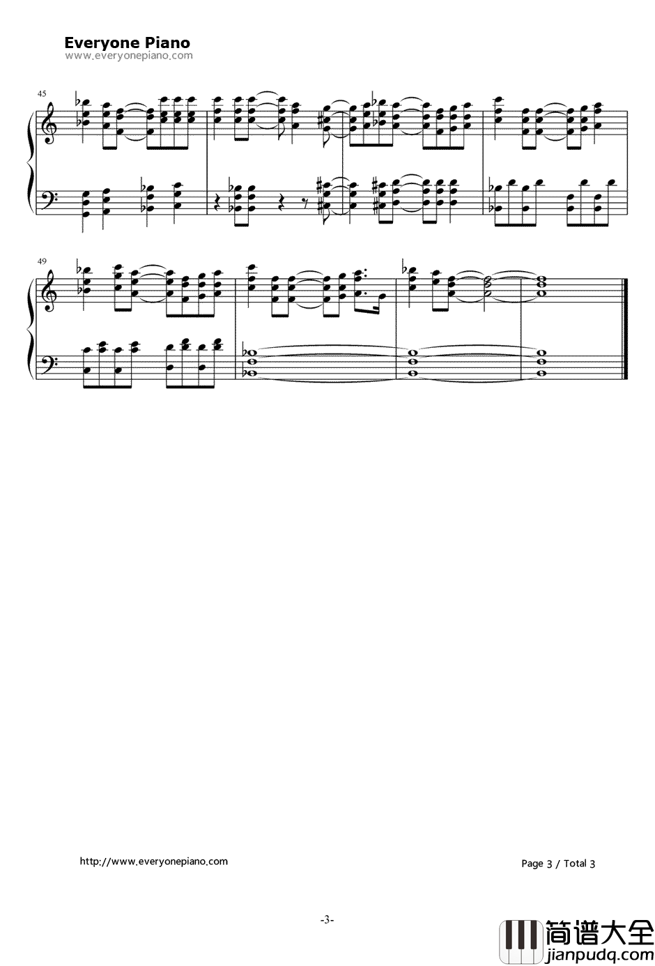 君が梦を连れてきた钢琴谱_高森奈津美中津真莉子茅野爱衣__樱花庄的宠物女孩_OP