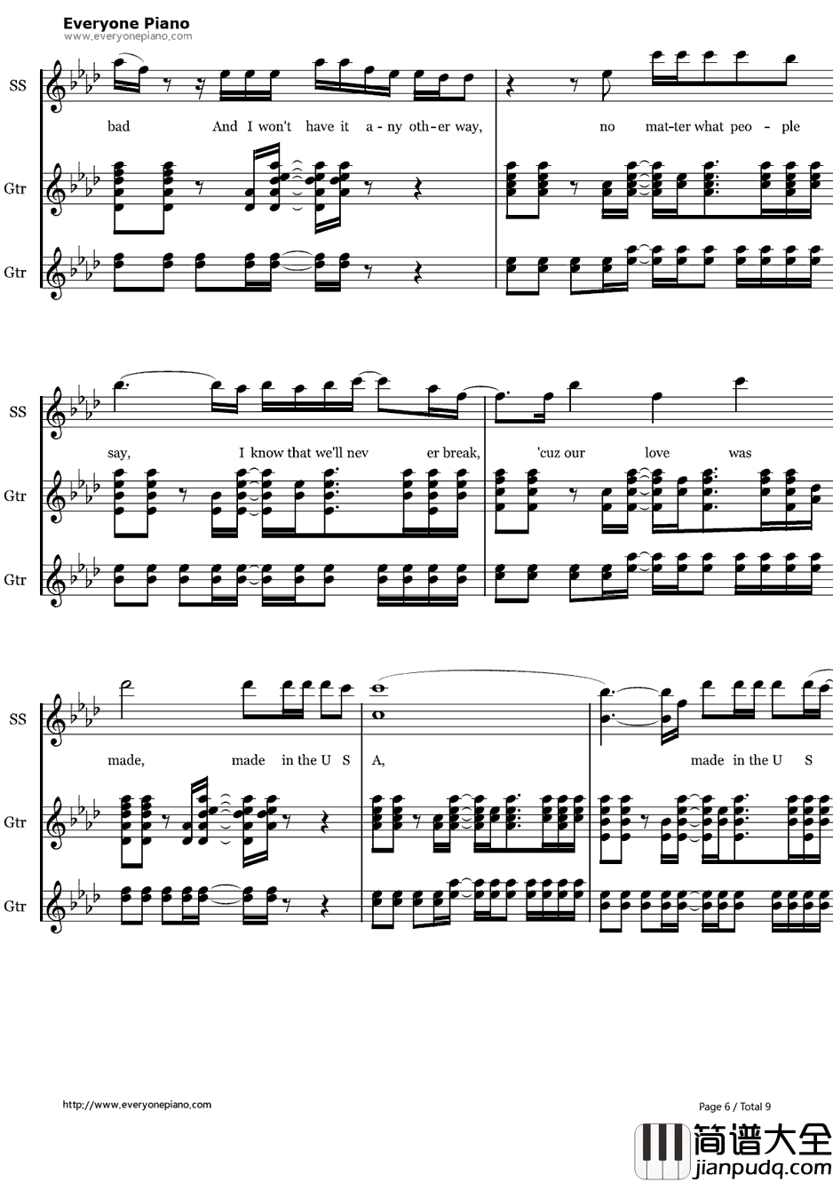 Made_in_the_USA钢琴谱_DemiLovato