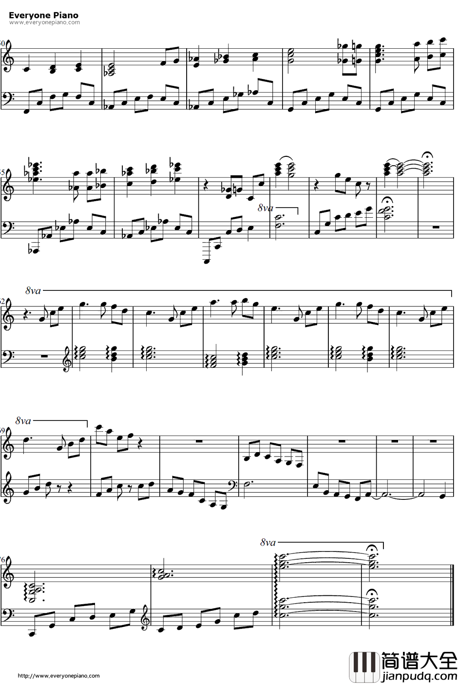 メインテーマ钢琴谱_天门（天門）_云之彼端约定的地方OST1