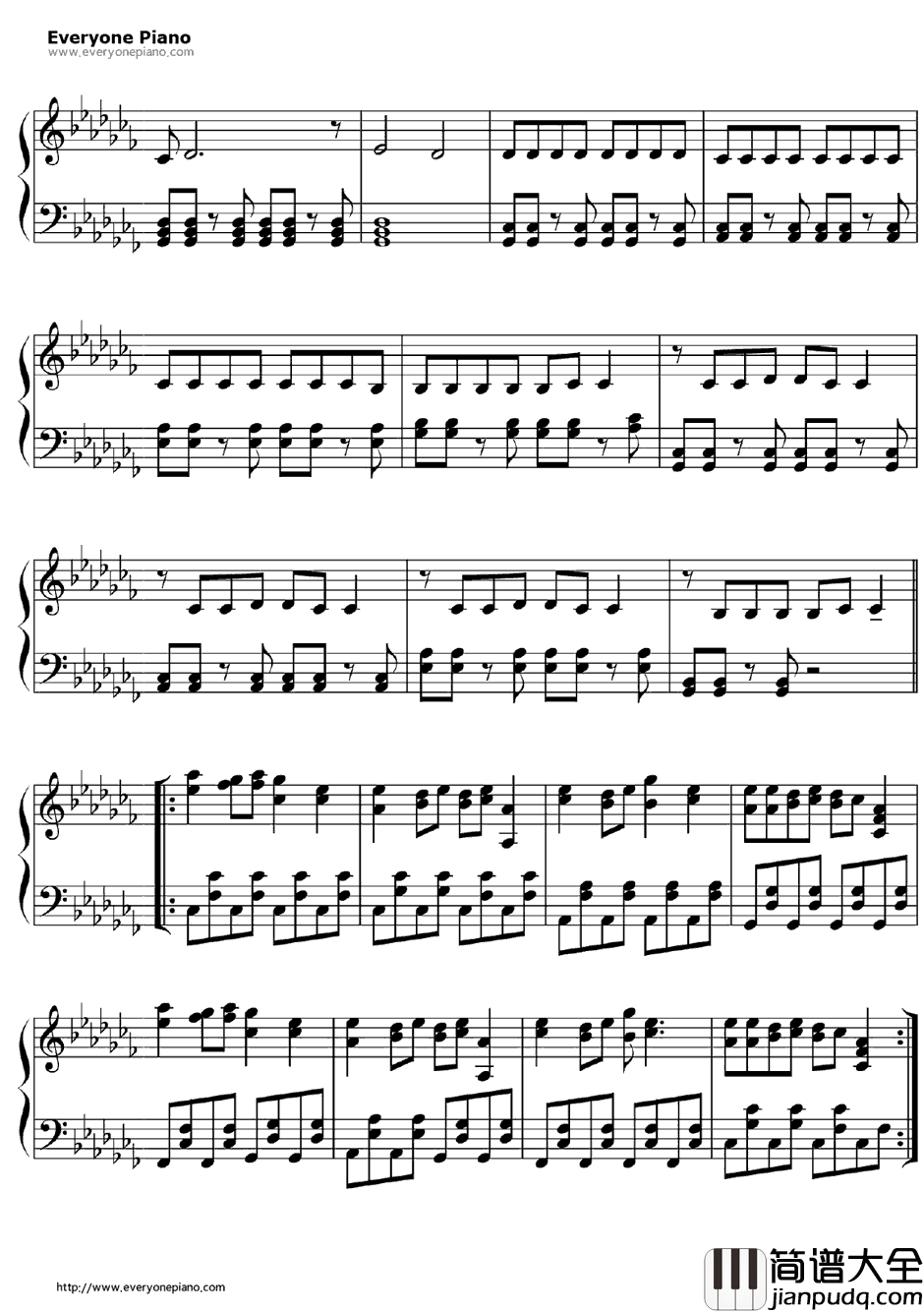 Thank_You钢琴谱_MKTO