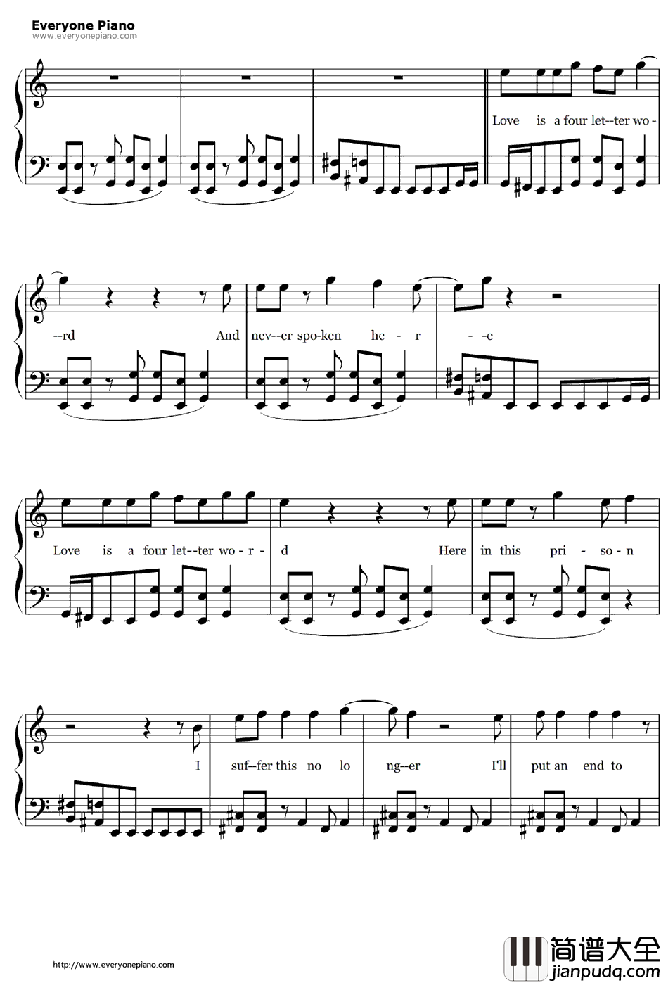 The_Day_That_Never_Comes钢琴谱_Metallica