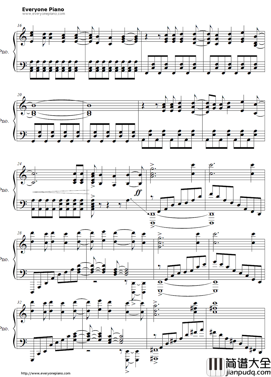 The_Bravery钢琴谱_supercell_魔笛MAGIED2