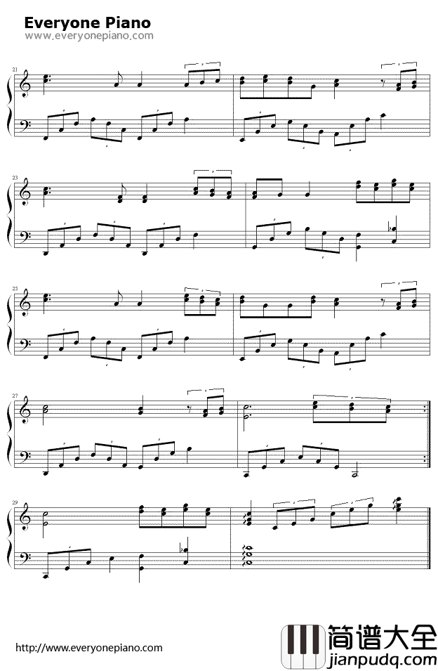 新不了情钢琴谱_鲍比达