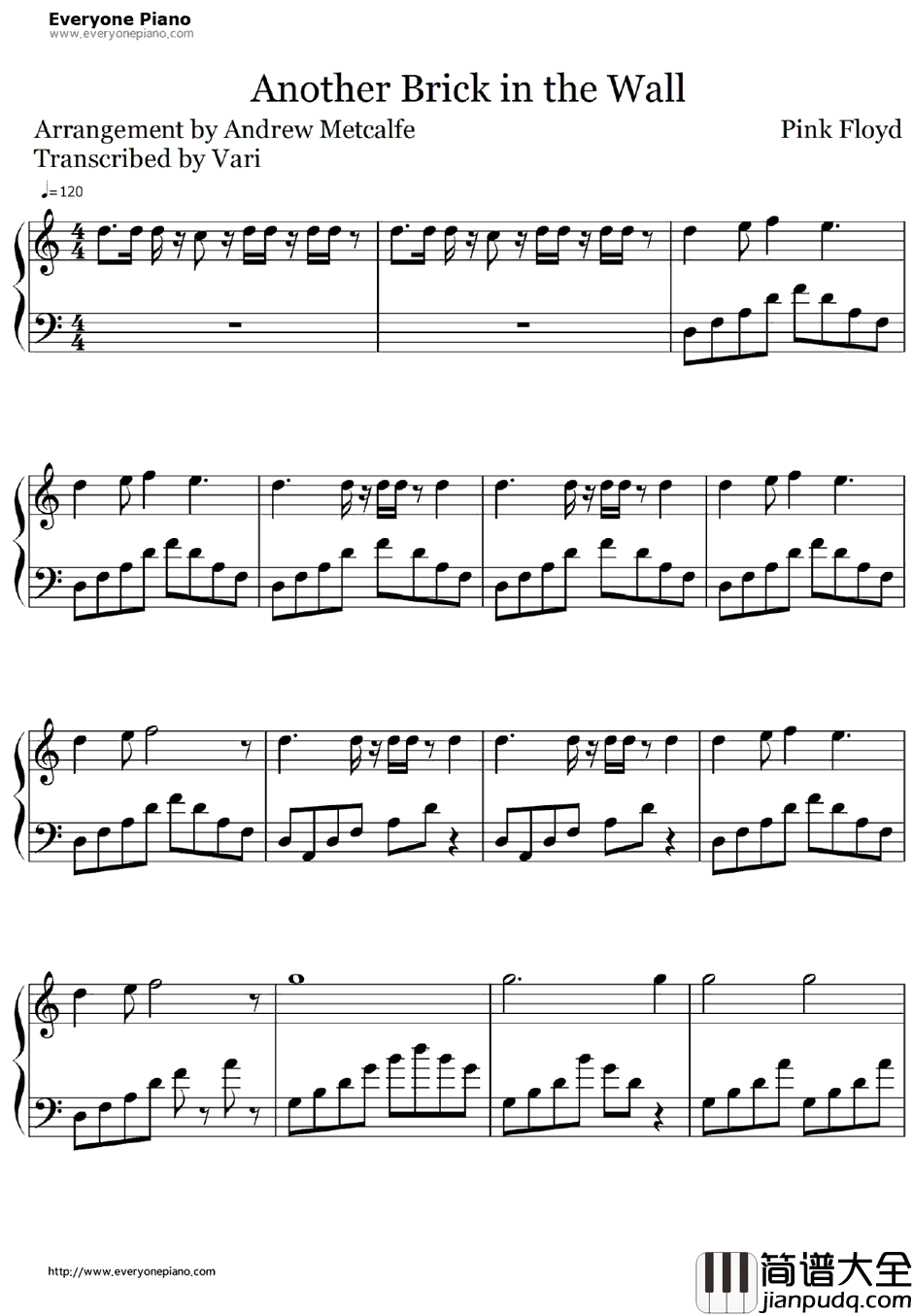 Another_Brick_in_the_Wall钢琴谱_PinkFloyd