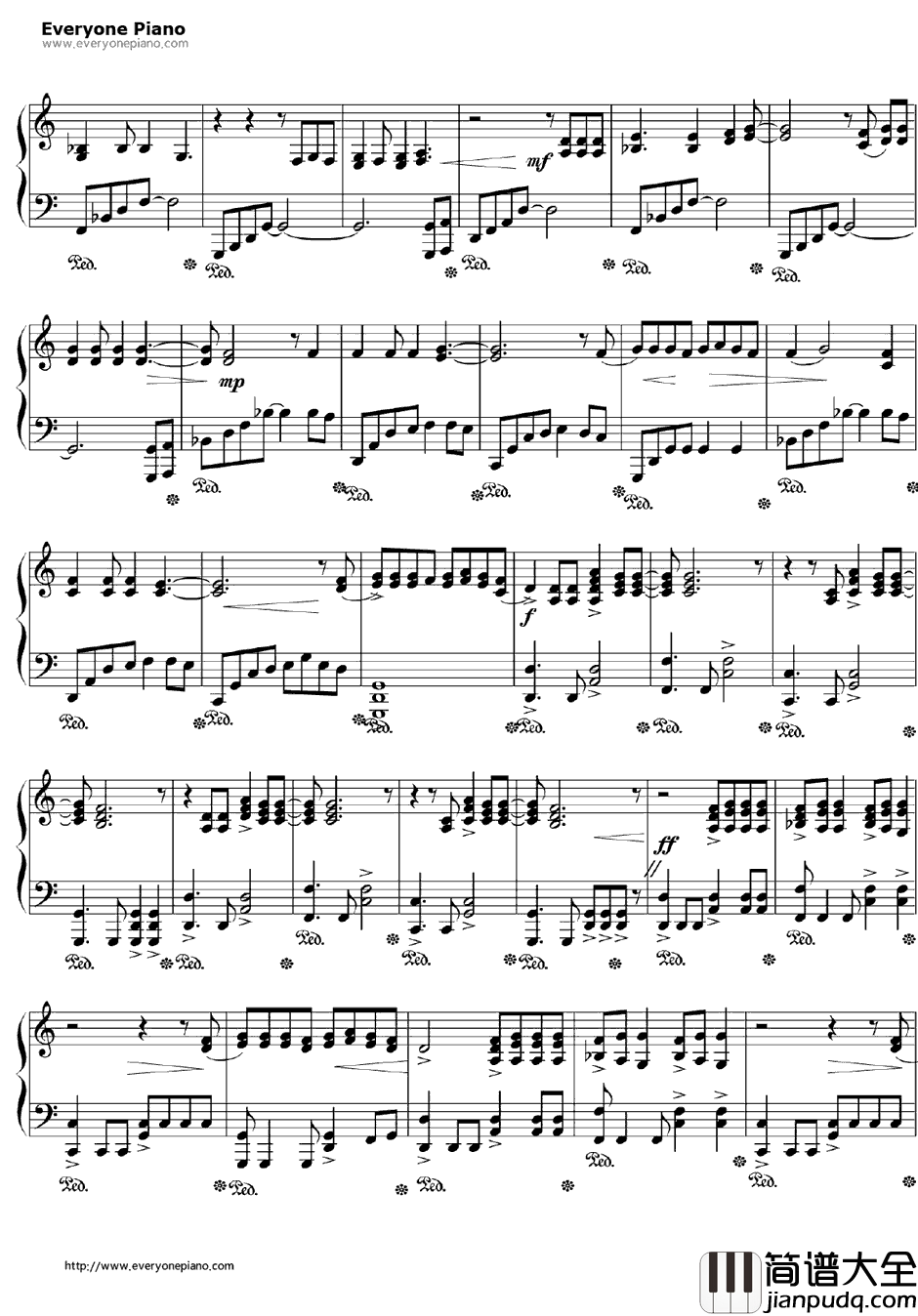 Ultraviolence钢琴谱_LanaDelRey