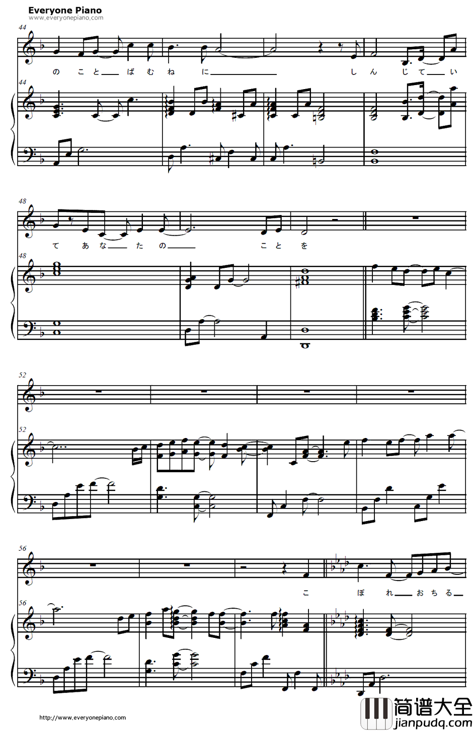 心のままに钢琴谱_コミネリサ_武装机甲插曲