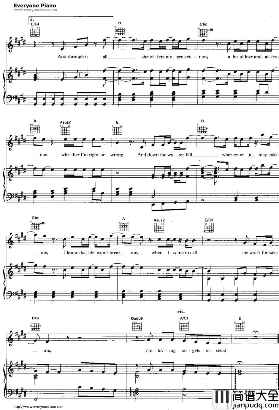 Angels钢琴谱_RobbieWilliams