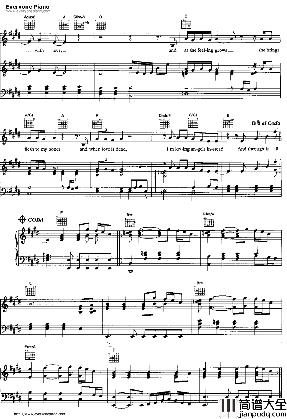 Angels钢琴谱_RobbieWilliams