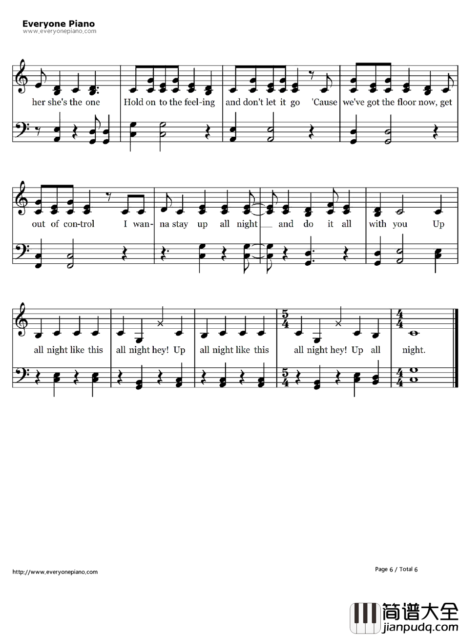 Up_All_Night钢琴谱_OneDirection