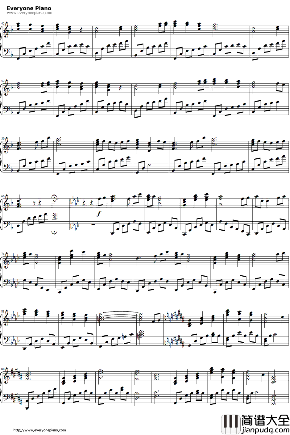 Snow_Rain钢琴谱_植田佳奈_魔法少女奈叶A's插曲