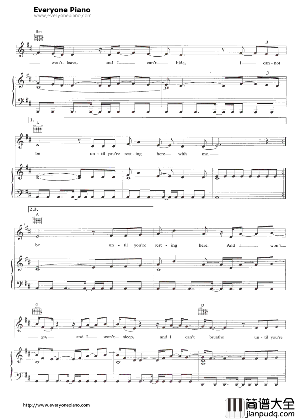 Here_with_Me钢琴谱_Dido