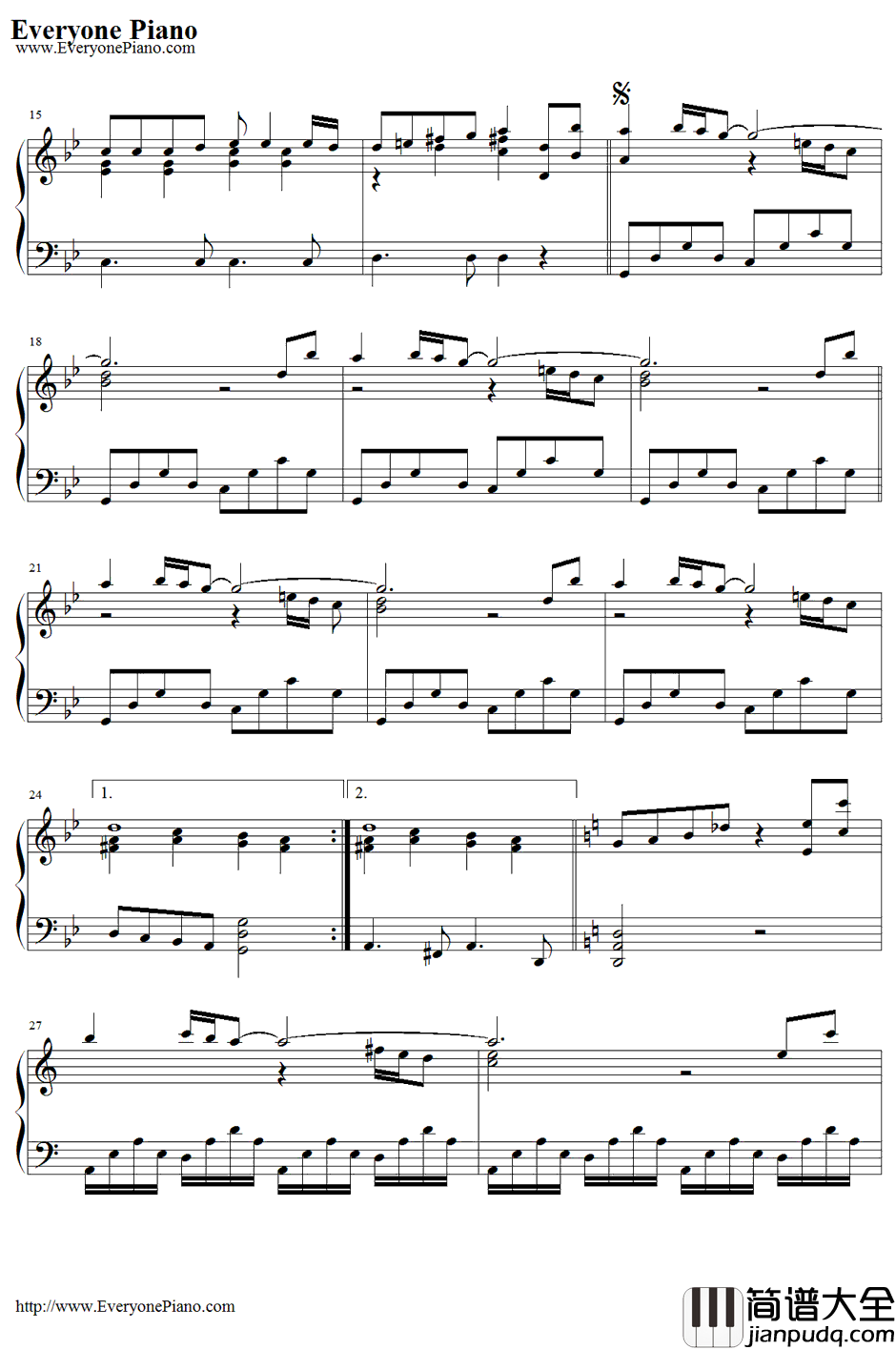 Earth_Song钢琴谱_迈克尔•杰克逊