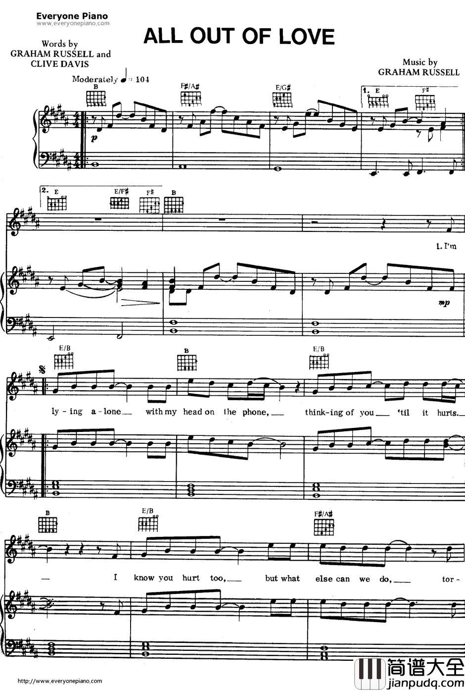 All_Out_Of_Love钢琴谱_AirSupply