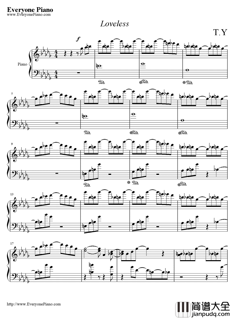 Love_less钢琴谱_山下智久