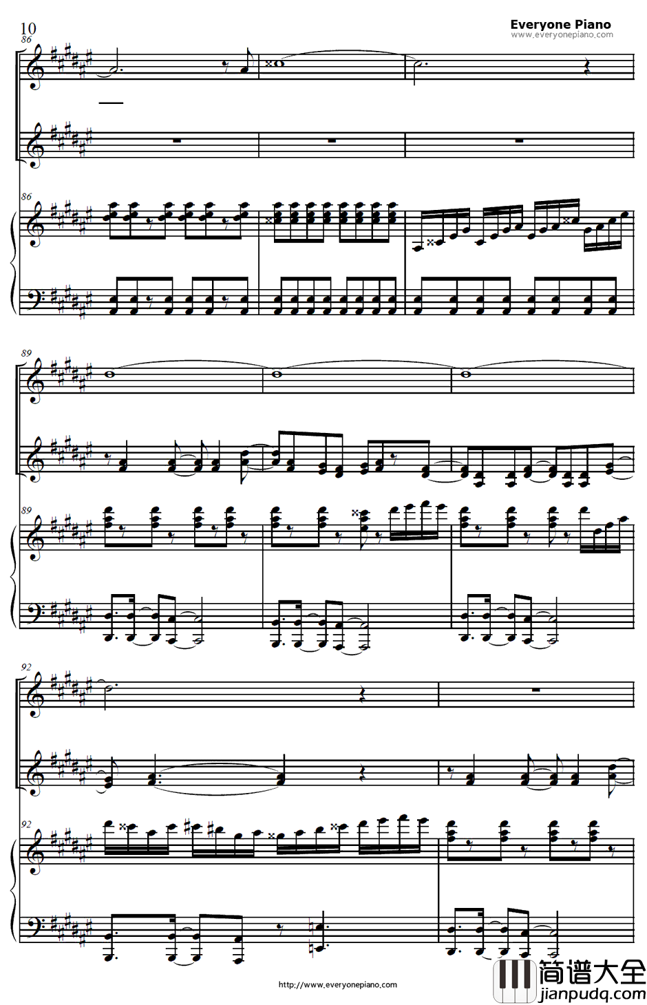 Dancing_in_the_Velvet_Moon钢琴谱_水树奈奈_十字架与吸血鬼ED