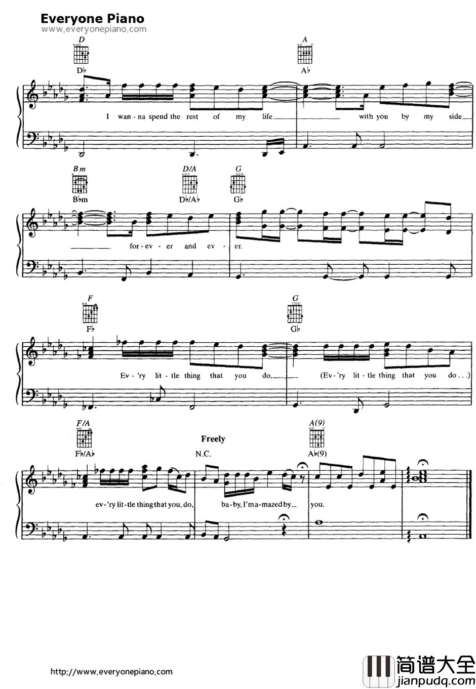 Amazed钢琴谱_Lonestar