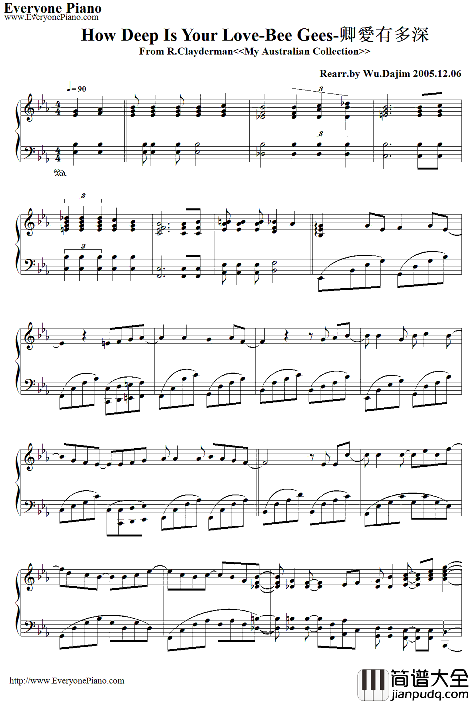 How_Deep_Is_Your_Love钢琴谱_BeeGees　