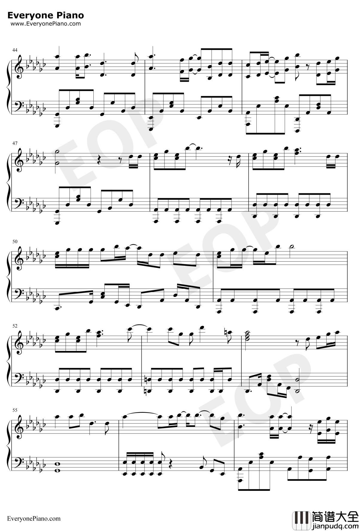 爱的勇气钢琴谱_曲婉婷_离婚律师主题曲