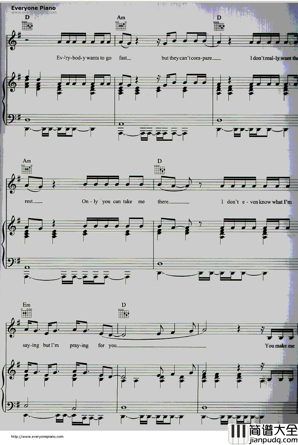 American钢琴谱_LanaDelRey