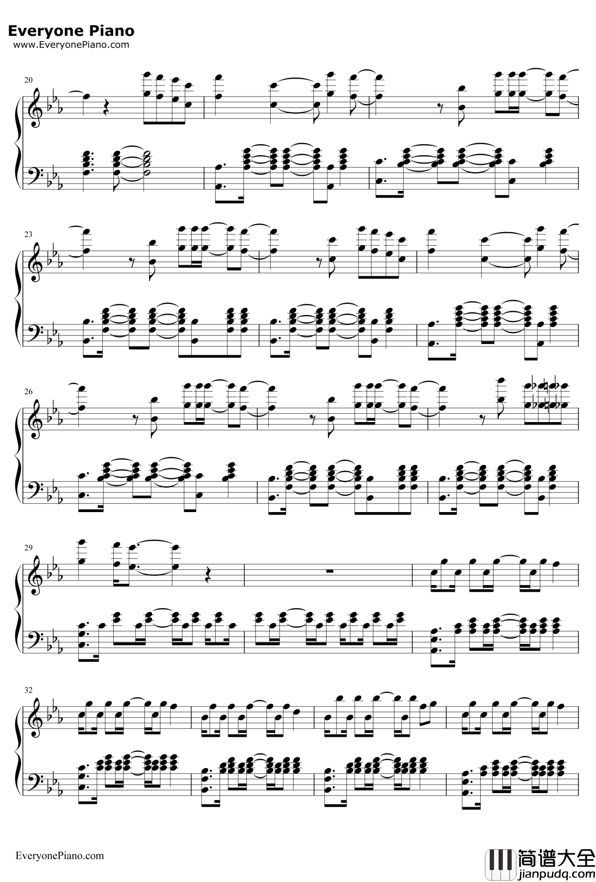 Blame钢琴谱_CalvinHarrisft.JohnNewman