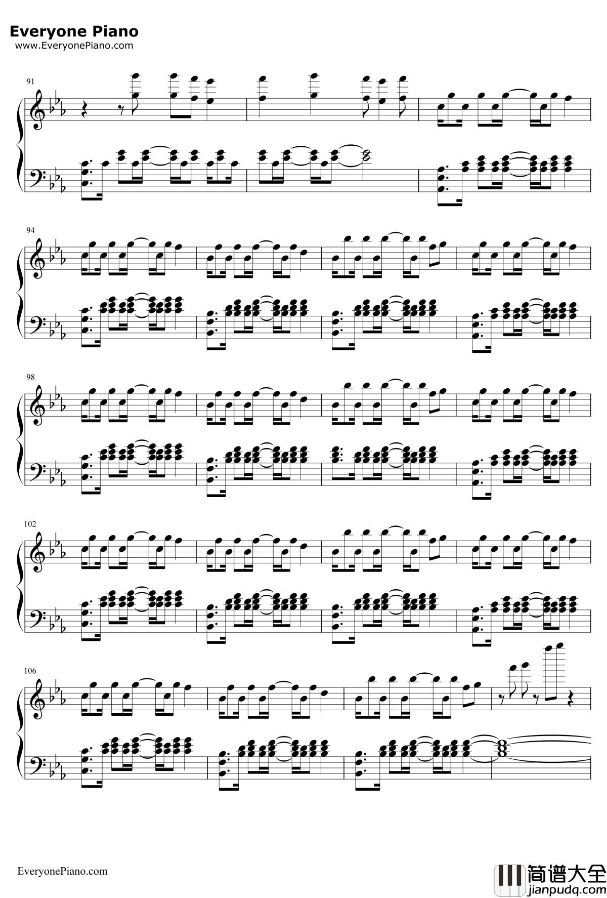 Blame钢琴谱_CalvinHarrisft.JohnNewman