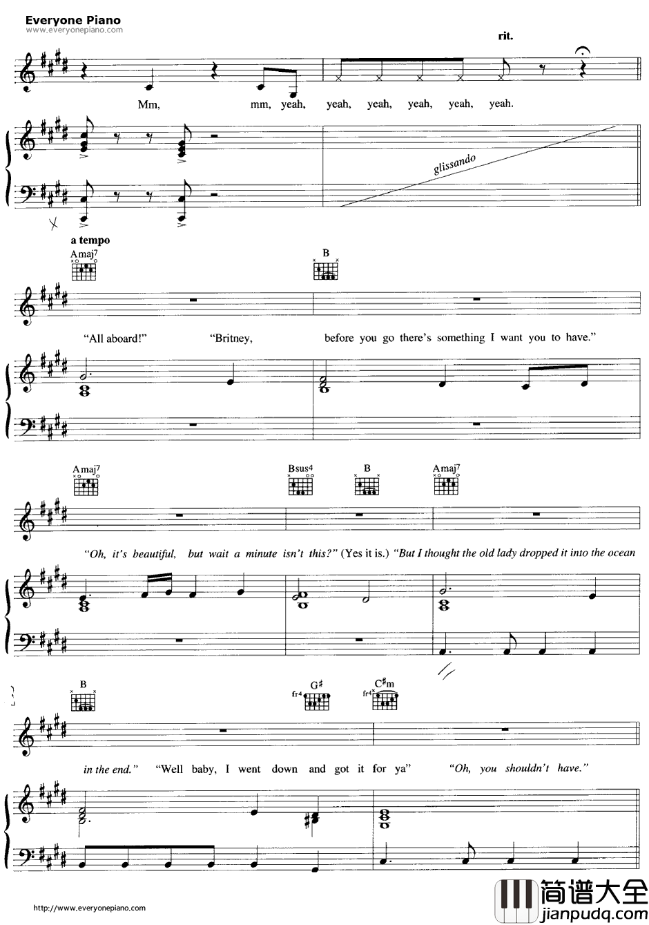 Oops!...IDidItAgain钢琴谱_BritneySpears布兰妮·斯皮尔斯