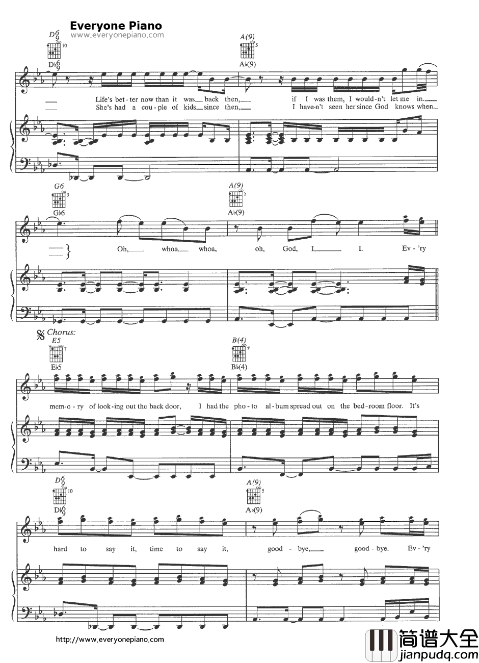 Photograph钢琴谱_Nickelback